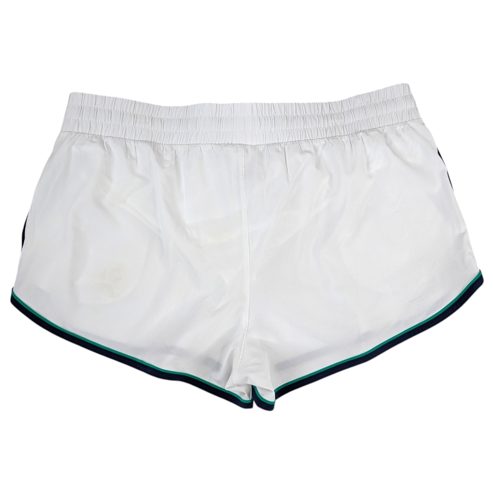 Love & Sports XL Running Shorts White Green Womens Retro Brief Liner Quick Dry - Picture 3 of 11
